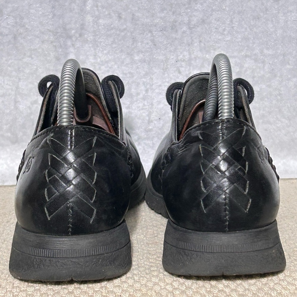 Born Womens Black Leather Nigel Lace Up Casual Comfort Tie Loafer Shoes SZ US 7 - Picture 4 of 11